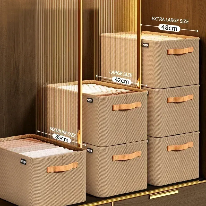 Organisateur de vêtements épais pour armoire, rangement pour pantalons et pulls, tiroirs, boîte de rangement pour jeans, garde-robe 3
