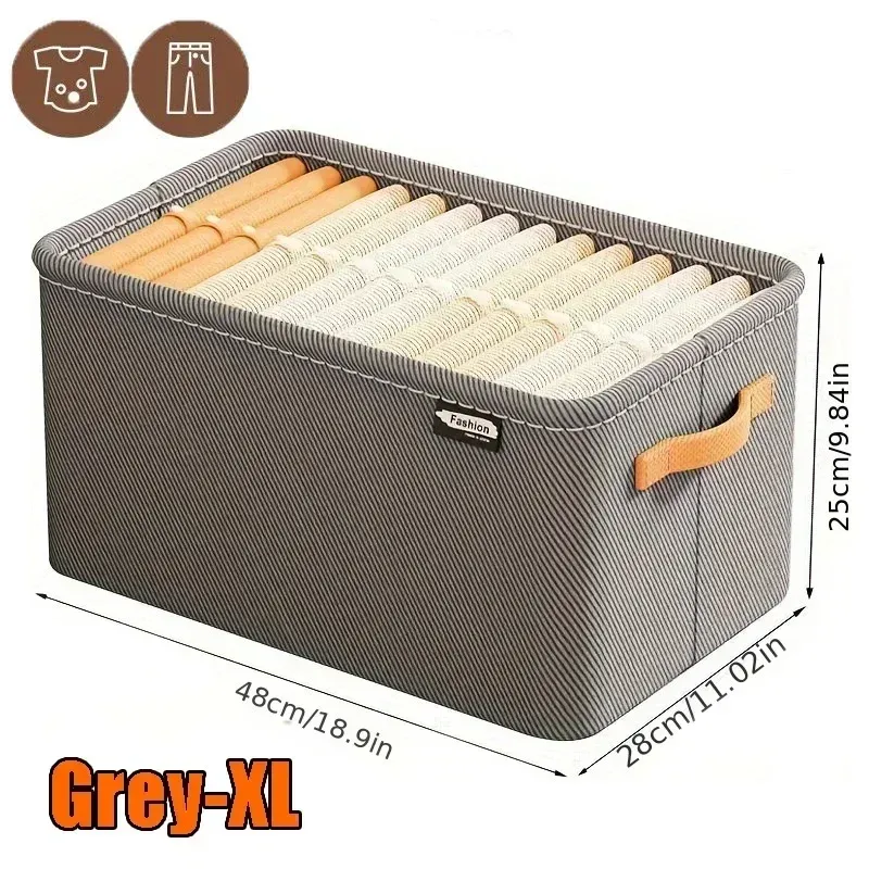 Organisateur de vêtements épais pour armoire, rangement pour pantalons et pulls, tiroirs, boîte de rangement pour jeans, garde-robe 26