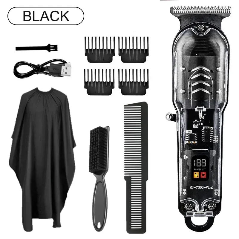 Tondeuse à cheveux et barbe rechargeable, rasoir électrique automatique 7