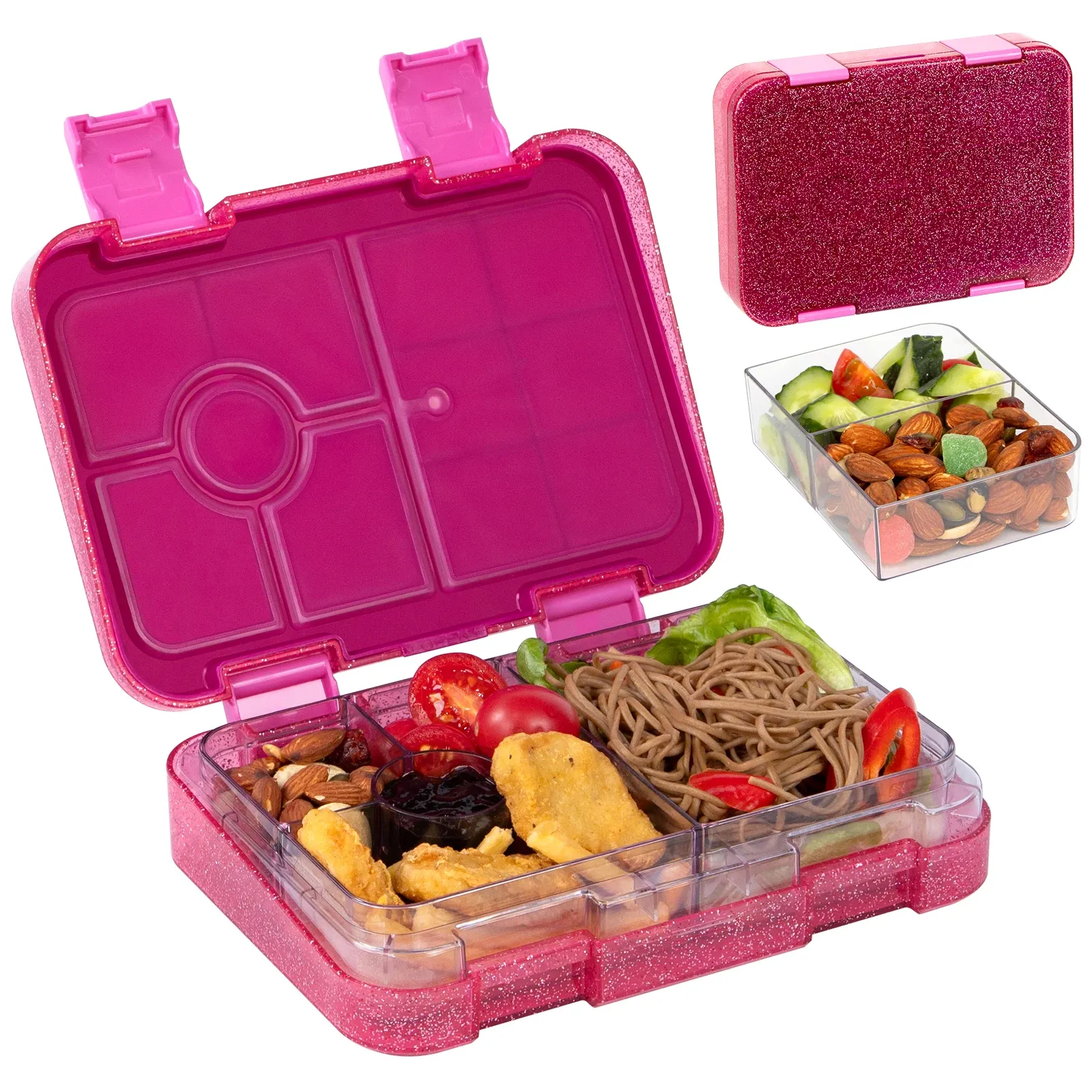 Boîte à déjeuner portable et étanche, boîte bento pour étudiants et personnel de bureau, compatible micro-ondes, avec fourchettes et cuillères - Image 1