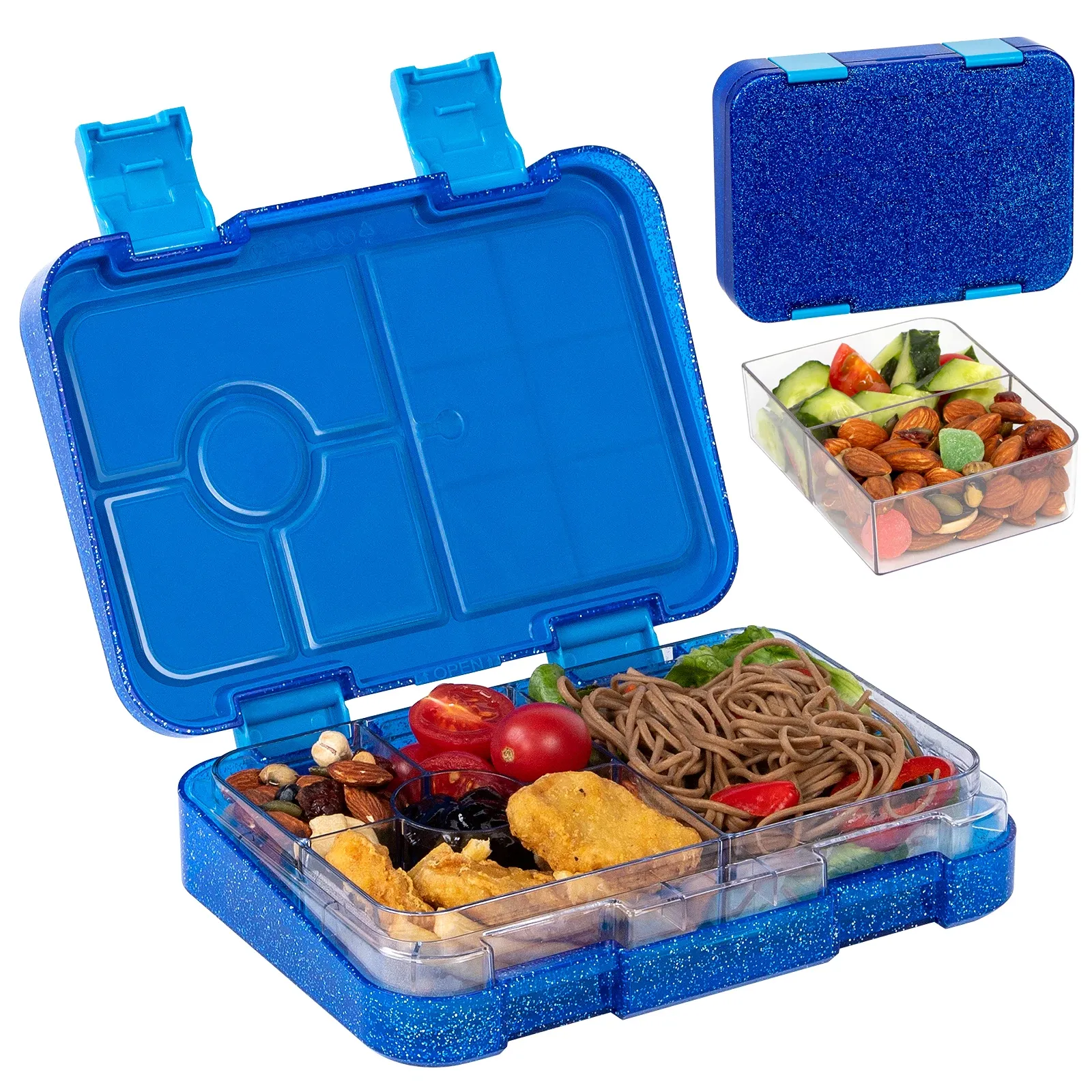 Boîte à déjeuner portable et étanche, boîte bento pour étudiants et personnel de bureau, compatible micro-ondes, avec fourchettes et cuillères 7