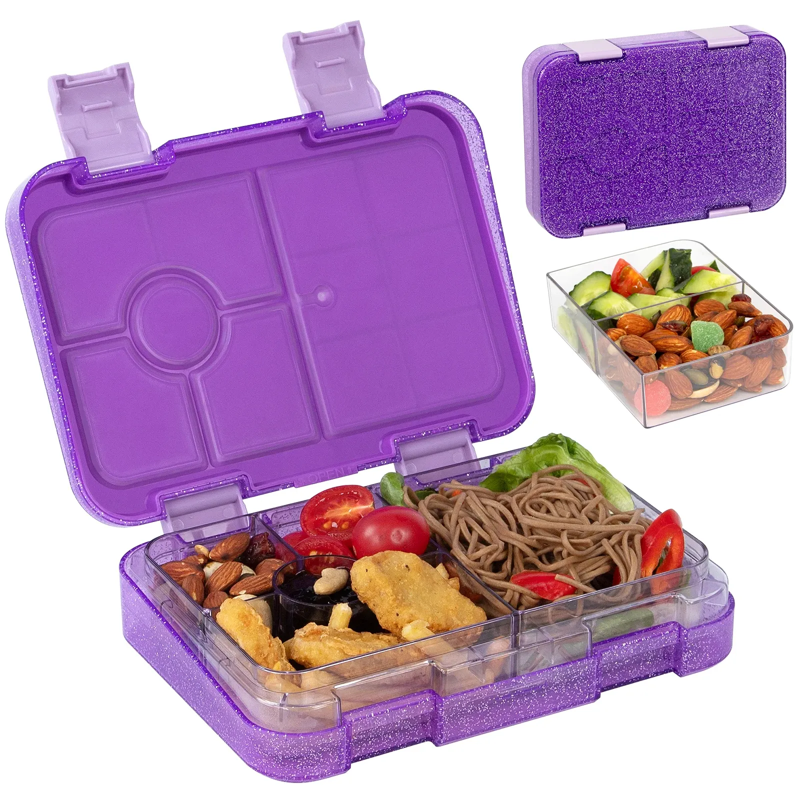 Boîte à déjeuner portable et étanche, boîte bento pour étudiants et personnel de bureau, compatible micro-ondes, avec fourchettes et cuillères 10