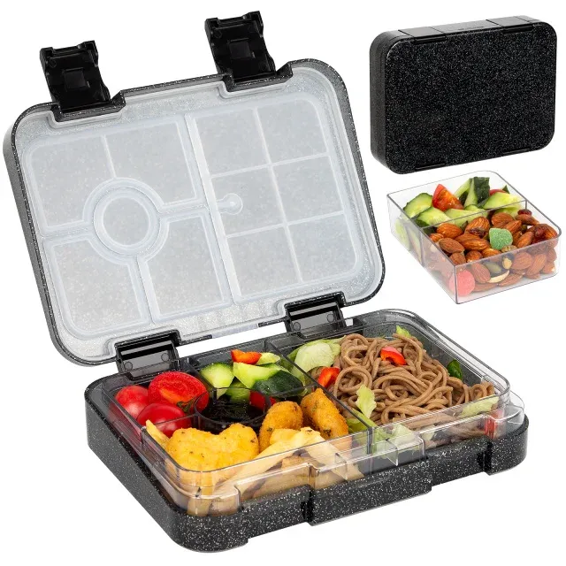 Boîte à déjeuner portable et étanche, boîte bento pour étudiants et personnel de bureau, compatible micro-ondes, avec fourchettes et cuillères 8