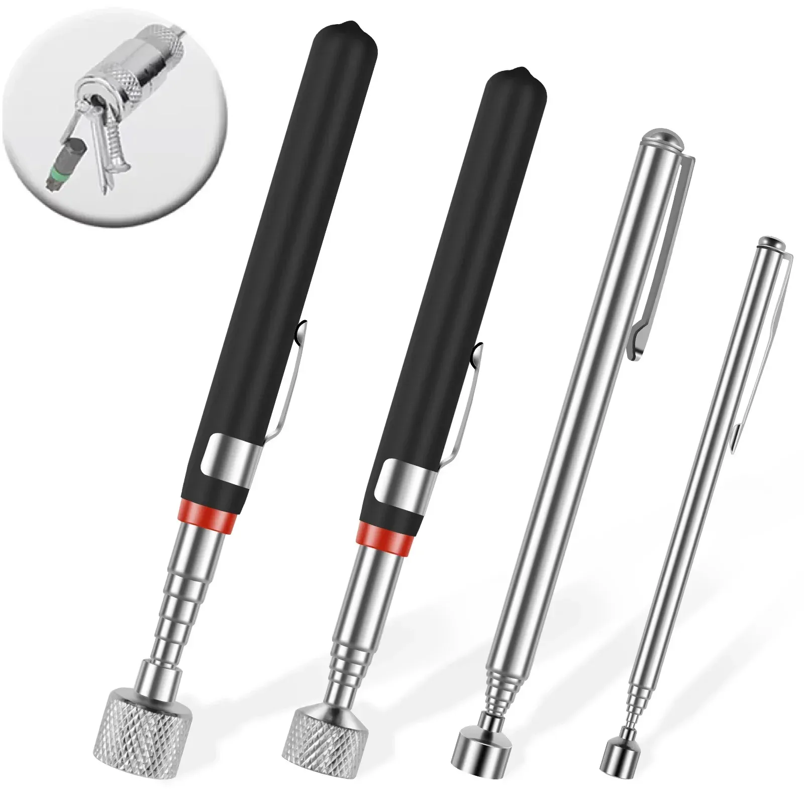 Outil de ramassage magnétique télescopique portable en acier inoxydable - Image 1