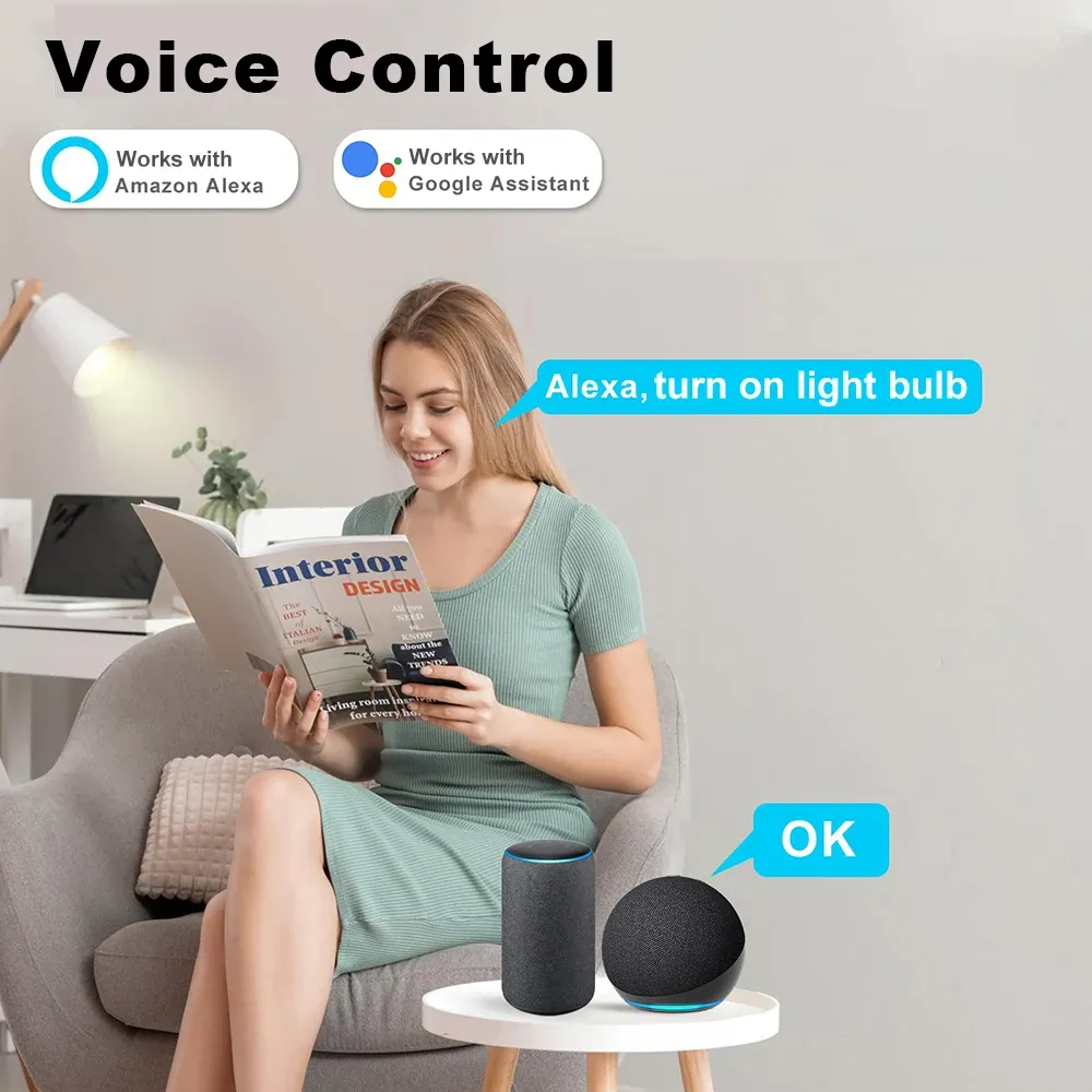 Prise intelligente WiFi Tuya 20 A avec suivi de consommation électrique, compatible Alexa et Google Home 3
