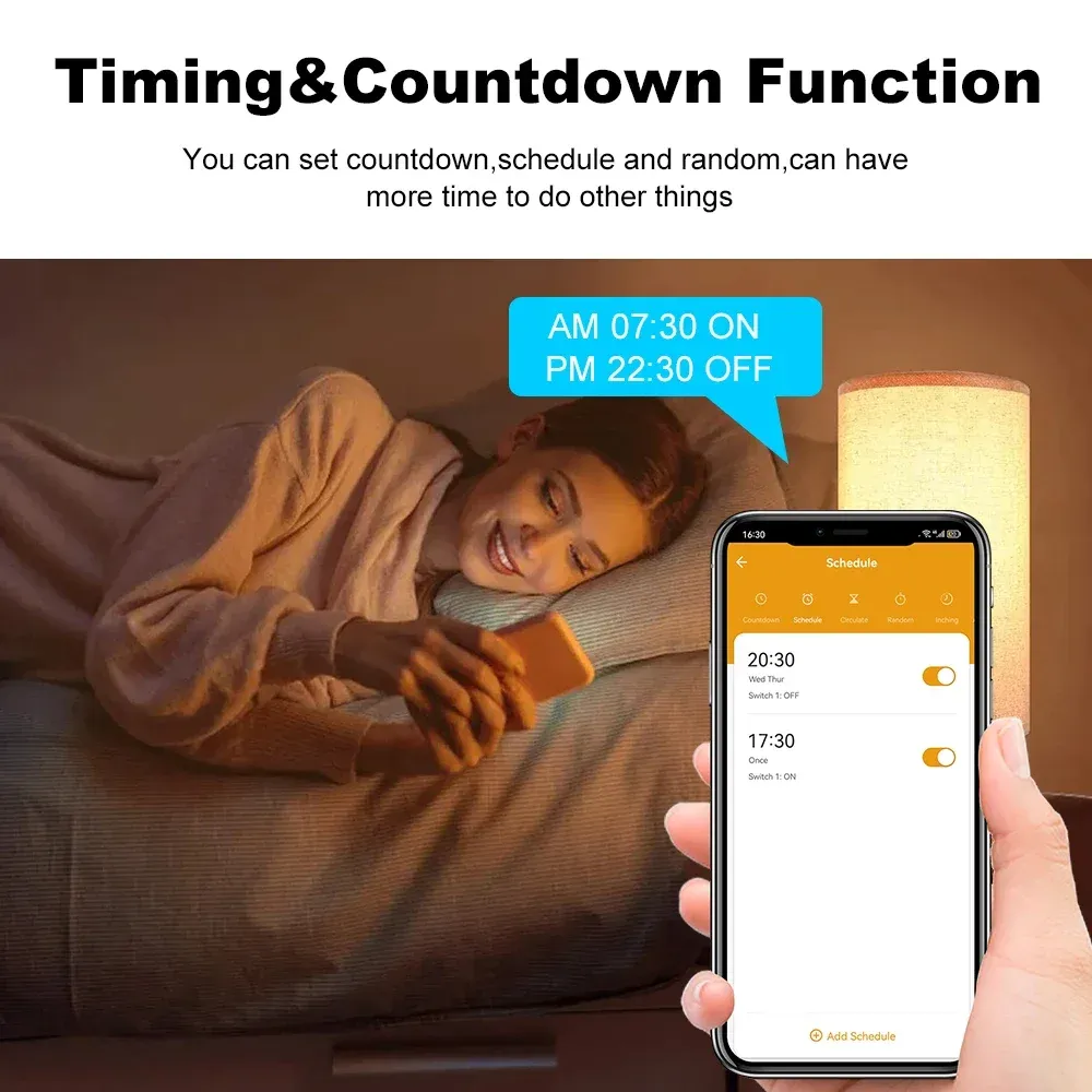 Prise intelligente WiFi Tuya 20 A avec suivi de consommation électrique, compatible Alexa et Google Home 5