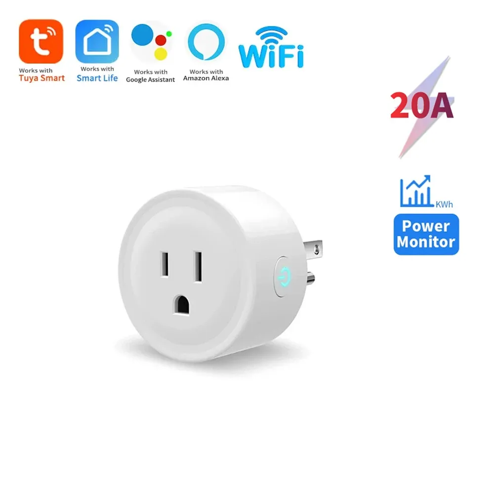 Prise intelligente WiFi Tuya 20 A avec suivi de consommation électrique, compatible Alexa et Google Home 10