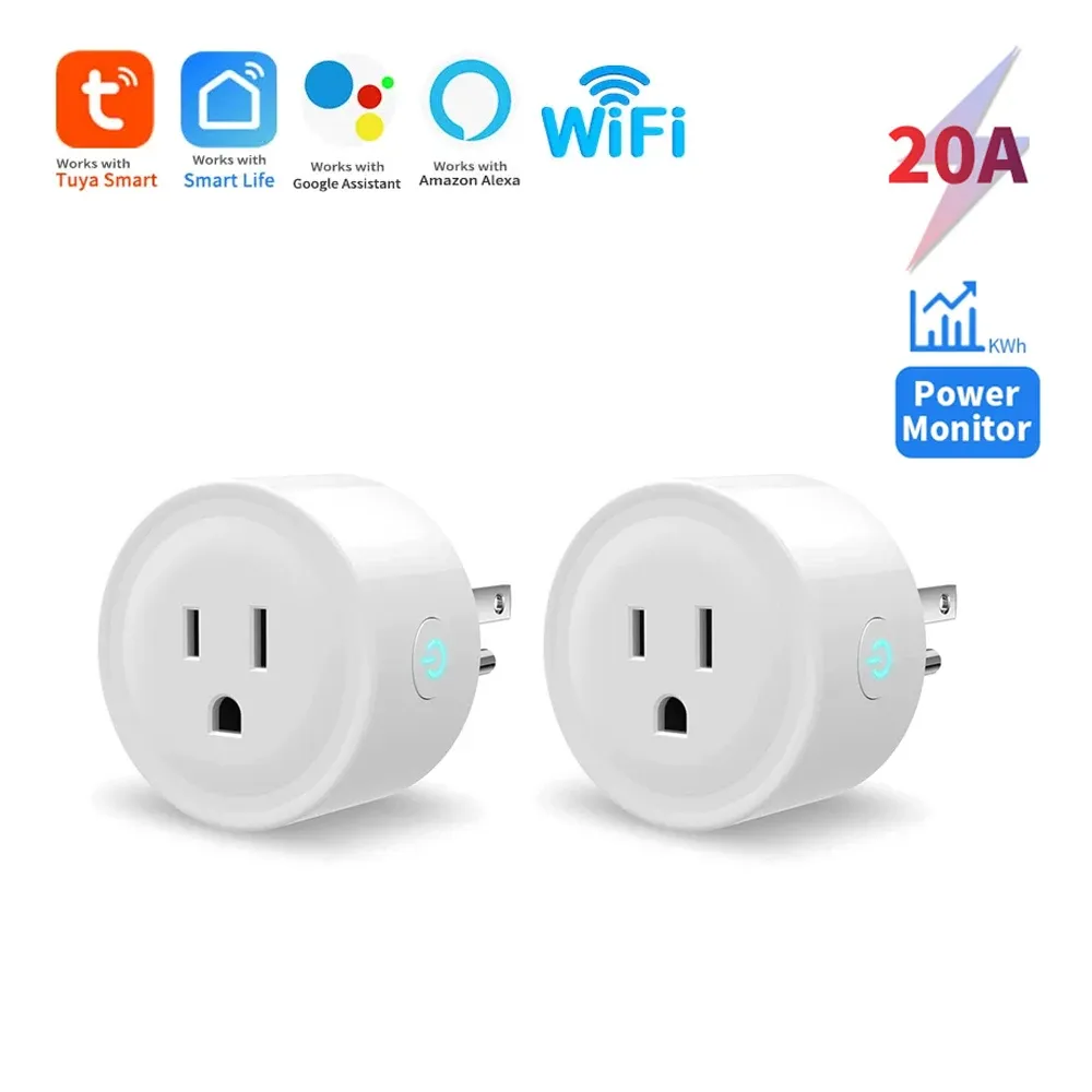 Prise intelligente WiFi Tuya 20 A avec suivi de consommation électrique, compatible Alexa et Google Home 9
