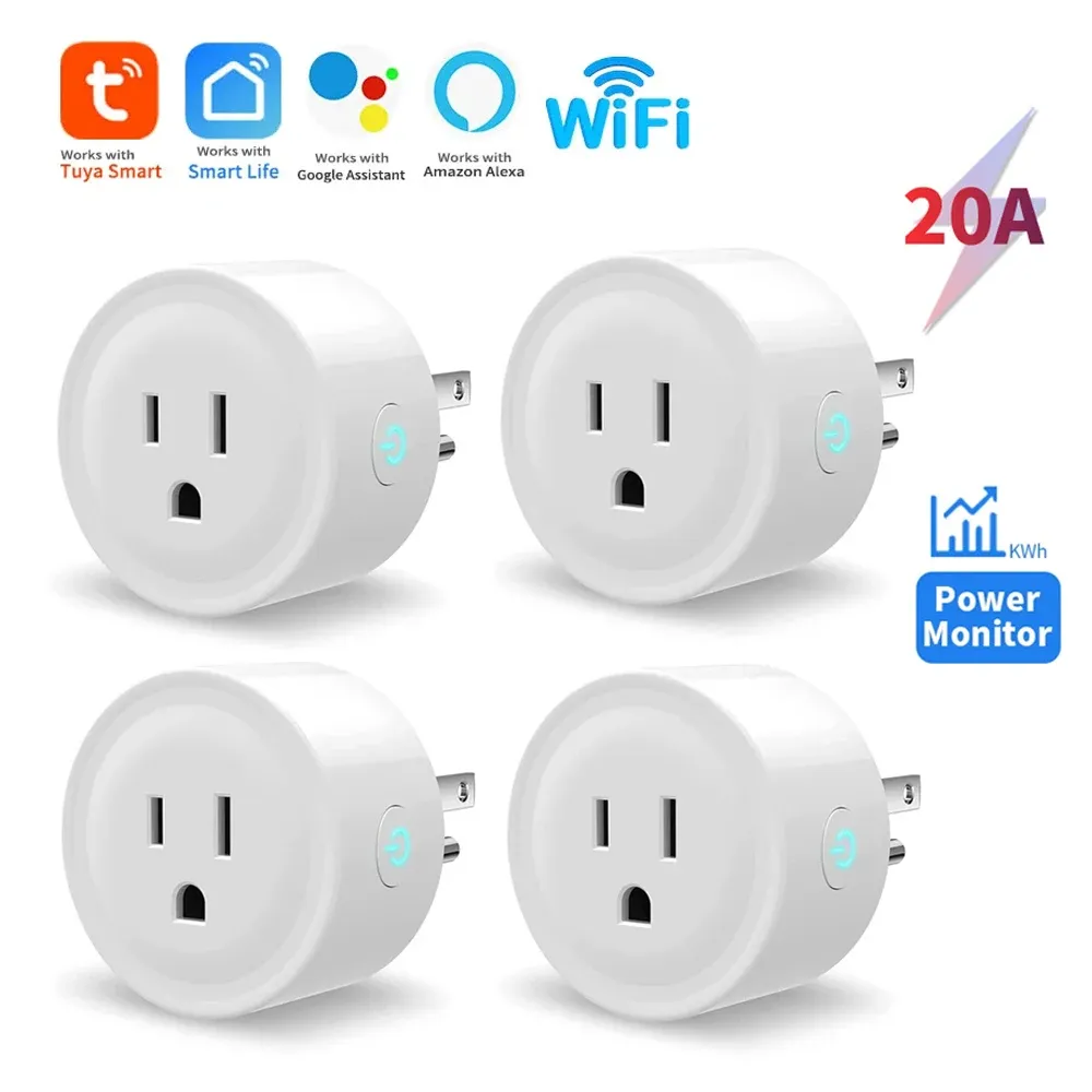 Prise intelligente WiFi Tuya 20 A avec suivi de consommation électrique, compatible Alexa et Google Home 7