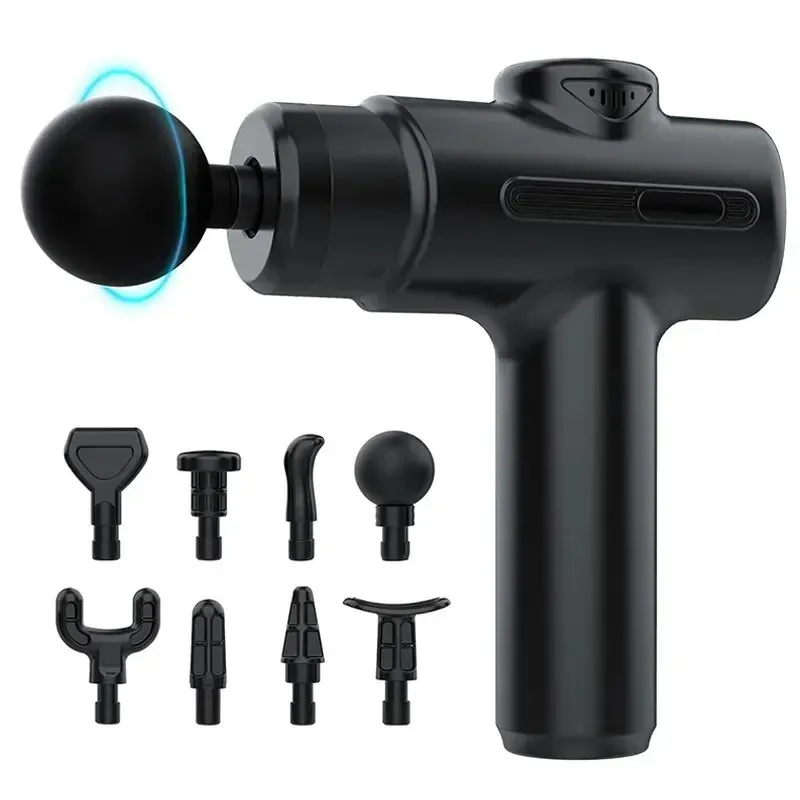 Pistolet de massage électrique portable pour tissus profonds avec 8 têtes interchangeables pour le sport 7
