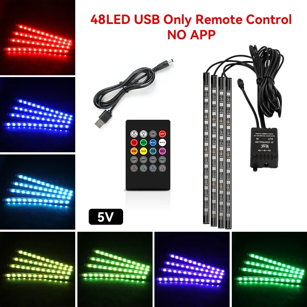 Éclairage d'ambiance LED pour habitacle de voiture à allumage automatique, avec bandes lumineuses de seuil, lumière blanche froide 7