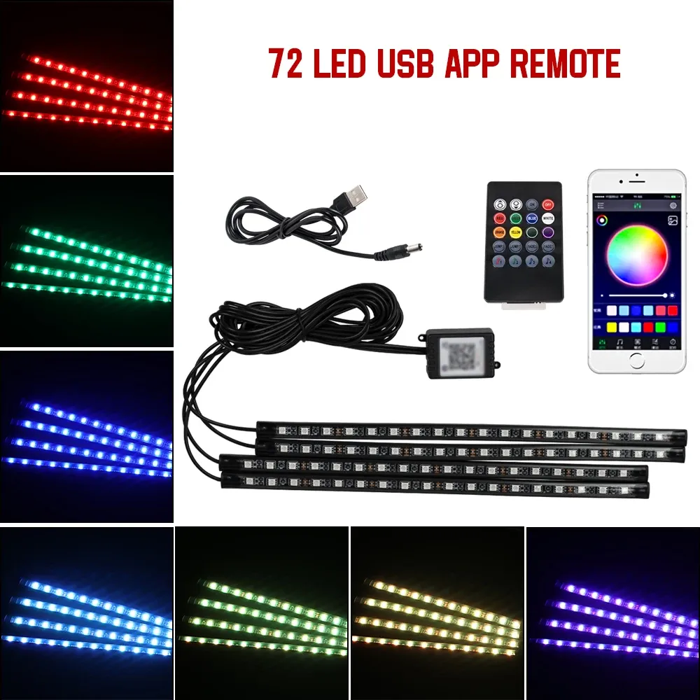 Éclairage d'ambiance LED pour habitacle de voiture à allumage automatique, avec bandes lumineuses de seuil, lumière blanche froide 21