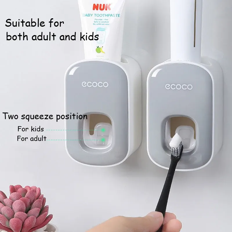 Distributeur automatique de dentifrice sans perçage, presse-dentifrice mural pour salle de bain, accessoire de salle de bain élégant 3
