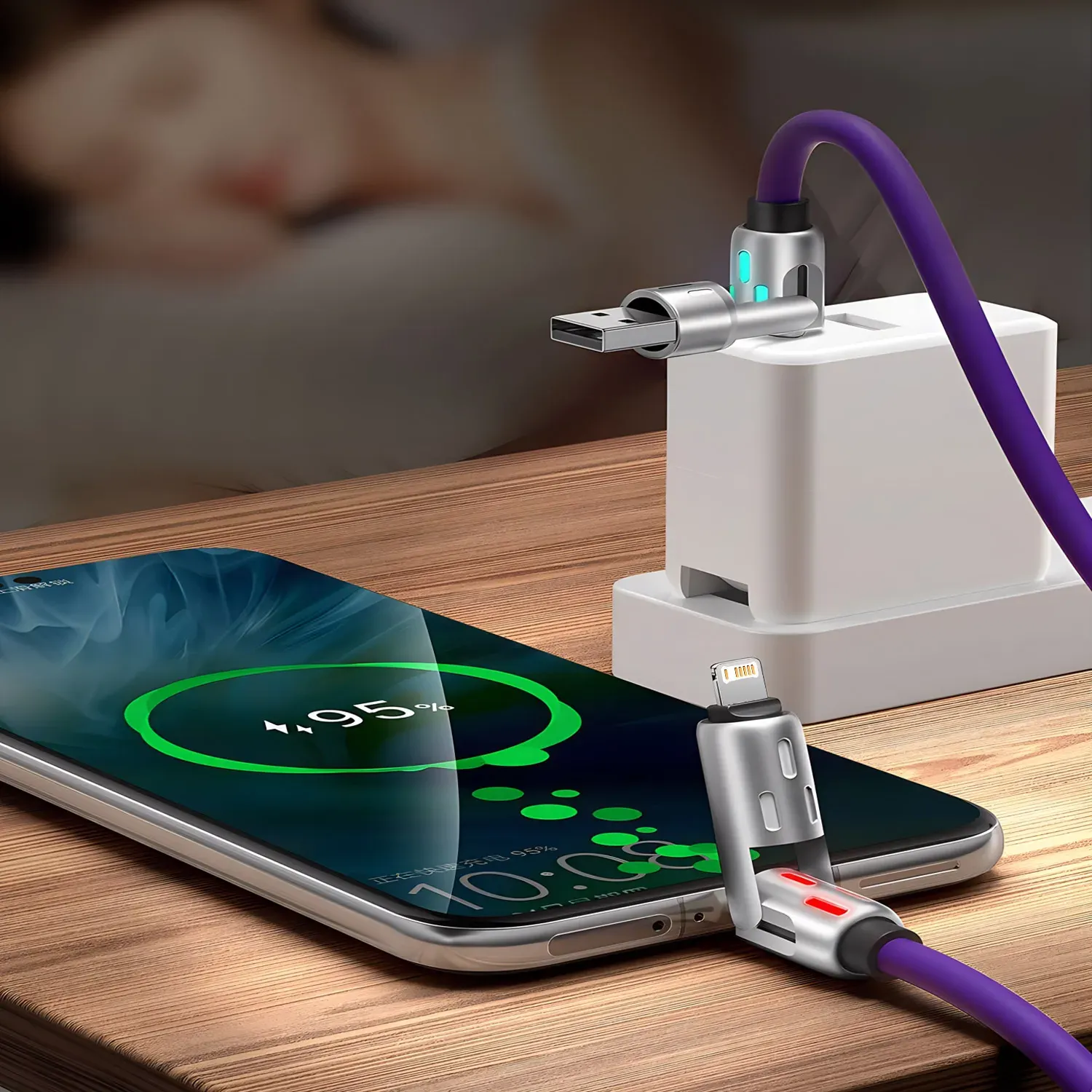 Câble USB-C vers USB-C 4 en 1, 240 W, câble de charge rapide PD, longueur 1 m, compatible iPhone 16 Pro Max, iPhone 15, iPad, Xiaomi et Samsung 4