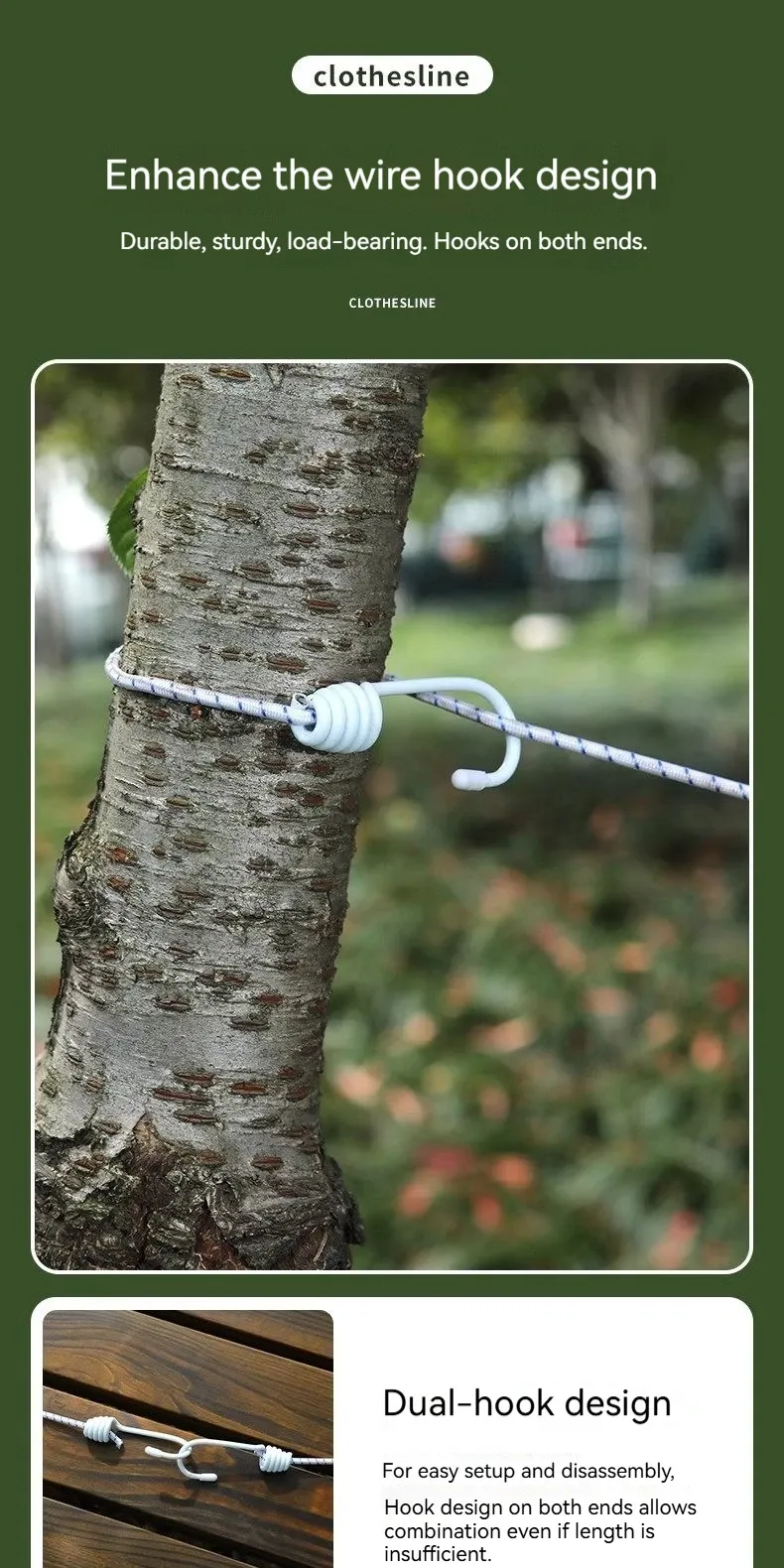 Corde à linge portable, présentation complète