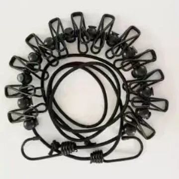 Corde à linge portable et réglable pour le voyage, le camping, l'intérieur et l'extérieur, se tend d'un simple tirage 8