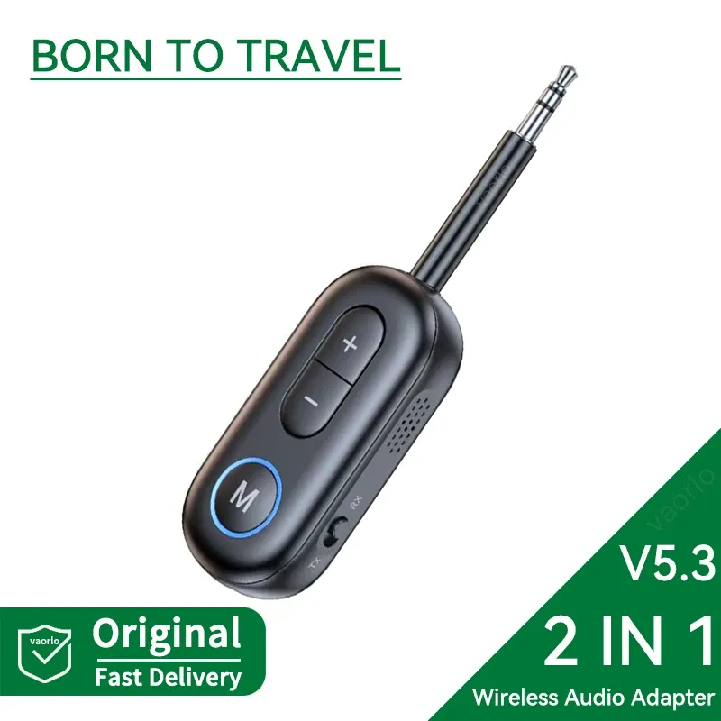 Émetteur-récepteur Bluetooth 5.3 Audio AUX 3,5 mm avec micro, compatible voiture, avion, TV, PC et casque 10