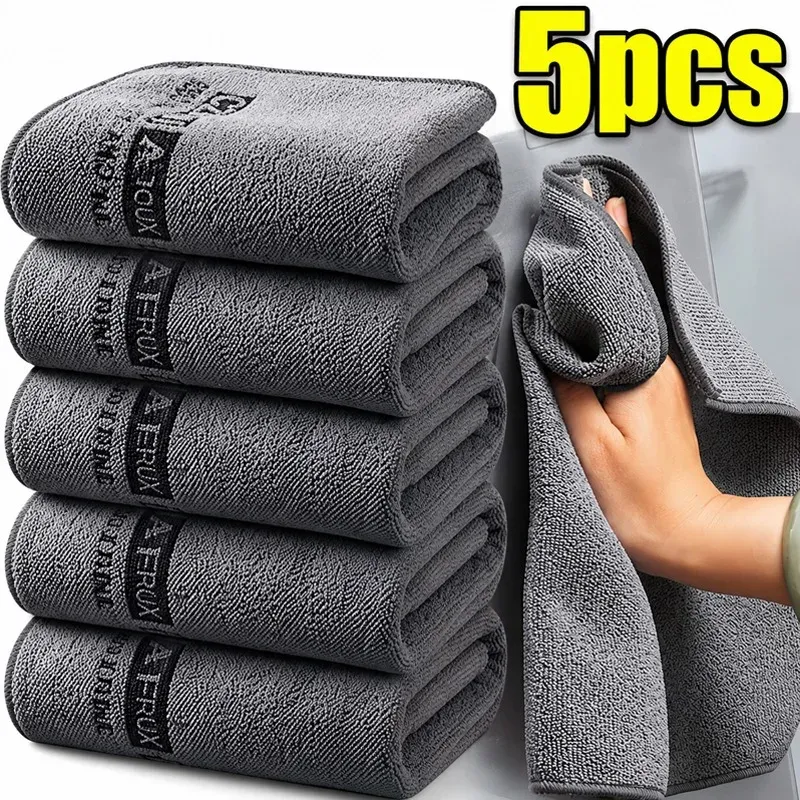 Serviette en microfibre multi-usages pour lavage de voiture, chiffon de nettoyage épais double face, super absorbant, sans peluches, pour le séchage et le detailing automobile - Image 1