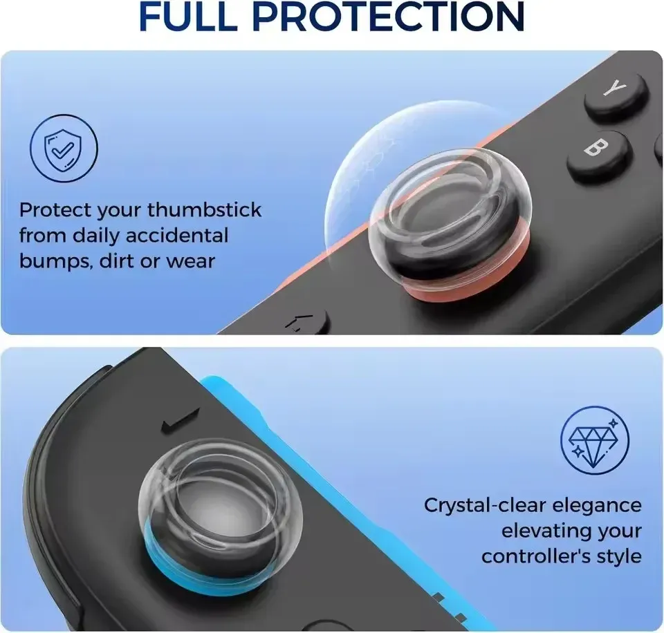 Capuchon de joystick en silicone pour manette Nintendo Switch 2 (NS2), protection antidérapante 3