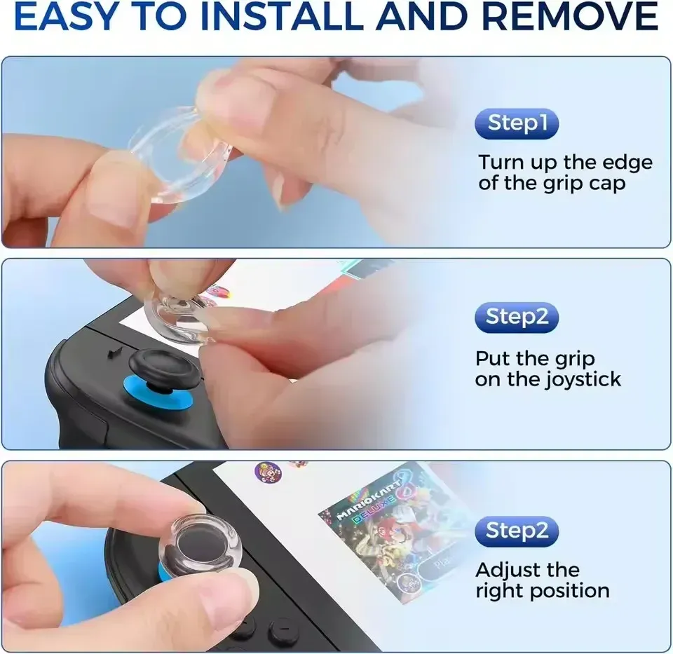 Capuchon de joystick en silicone pour manette Nintendo Switch 2 (NS2), protection antidérapante 4