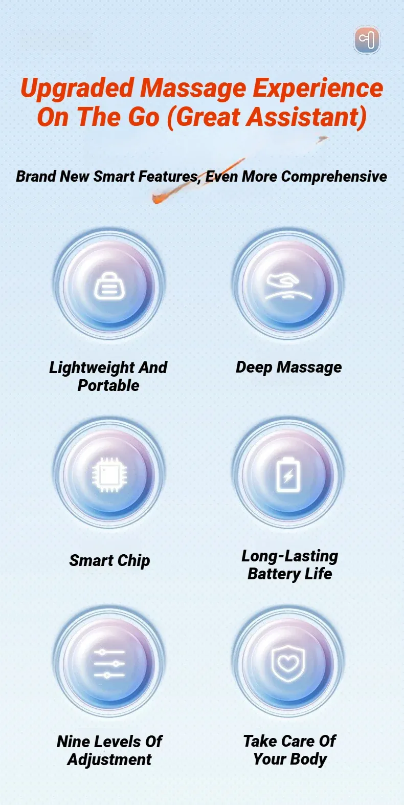 Contrôle intelligent du mouvement du pistolet de massage