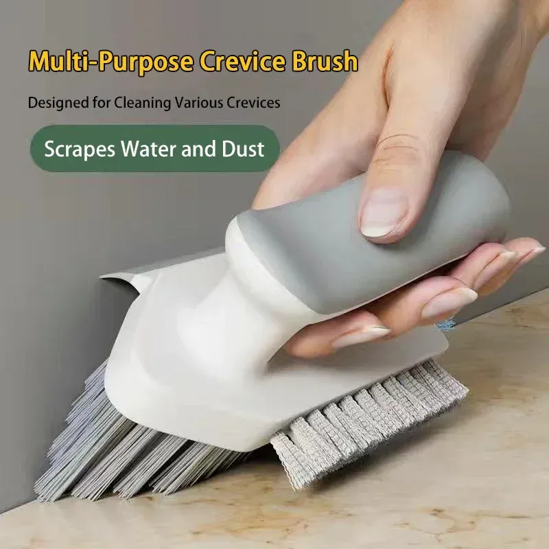 Brosse à raclette 4 en 1 pour le nettoyage des rainures, grattoir à verre, cuisine et salle de bains 7