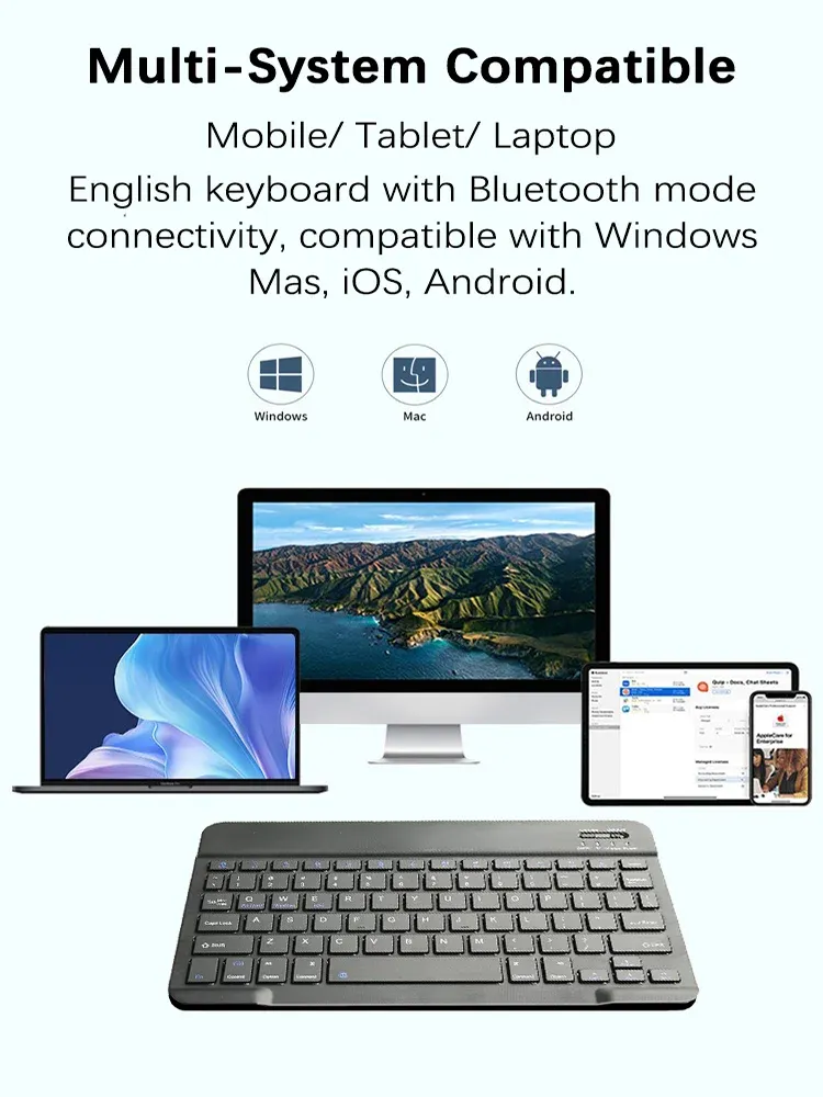 Clavier sans fil associé à une tablette
