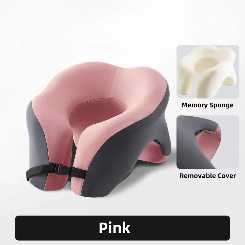 Oreiller de voyage en forme de U en mousse à mémoire de forme, soutien ergonomique pour la tête et la nuque, idéal pour l'avion, la voiture et le bureau 10