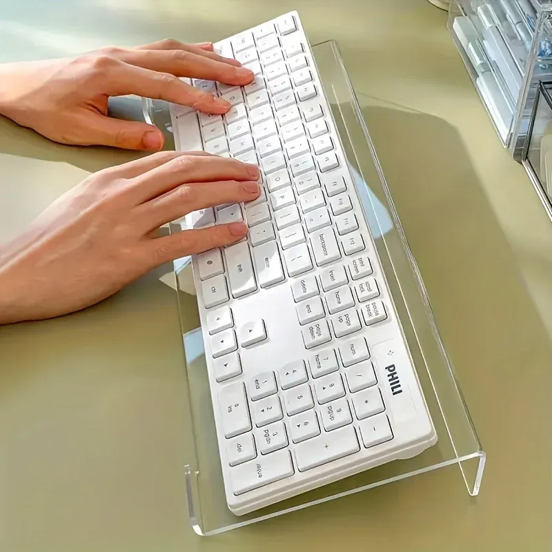 Support en acrylique pour clavier et Mini PC, vue d'ensemble