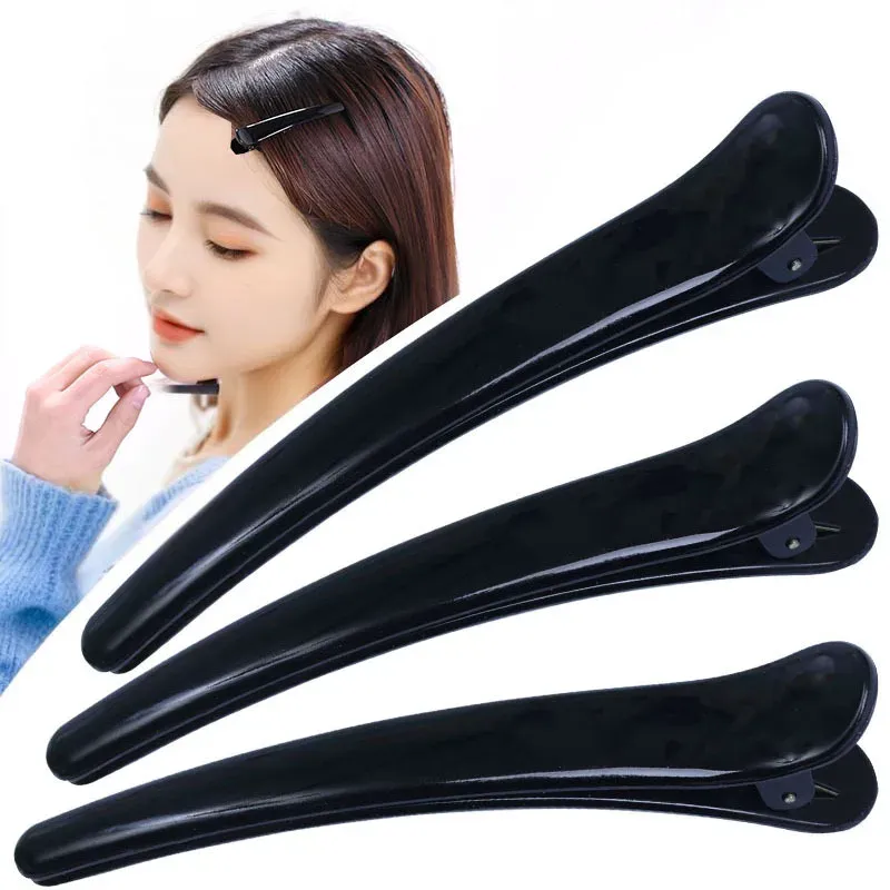 Pinces à cheveux professionnelles pour coiffeur, pinces crocodile et bec de canard, lot de 10 3