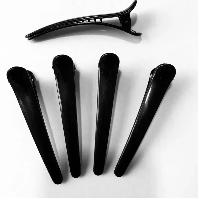 Pinces à cheveux professionnelles pour coiffeur, pinces crocodile et bec de canard, lot de 10 5