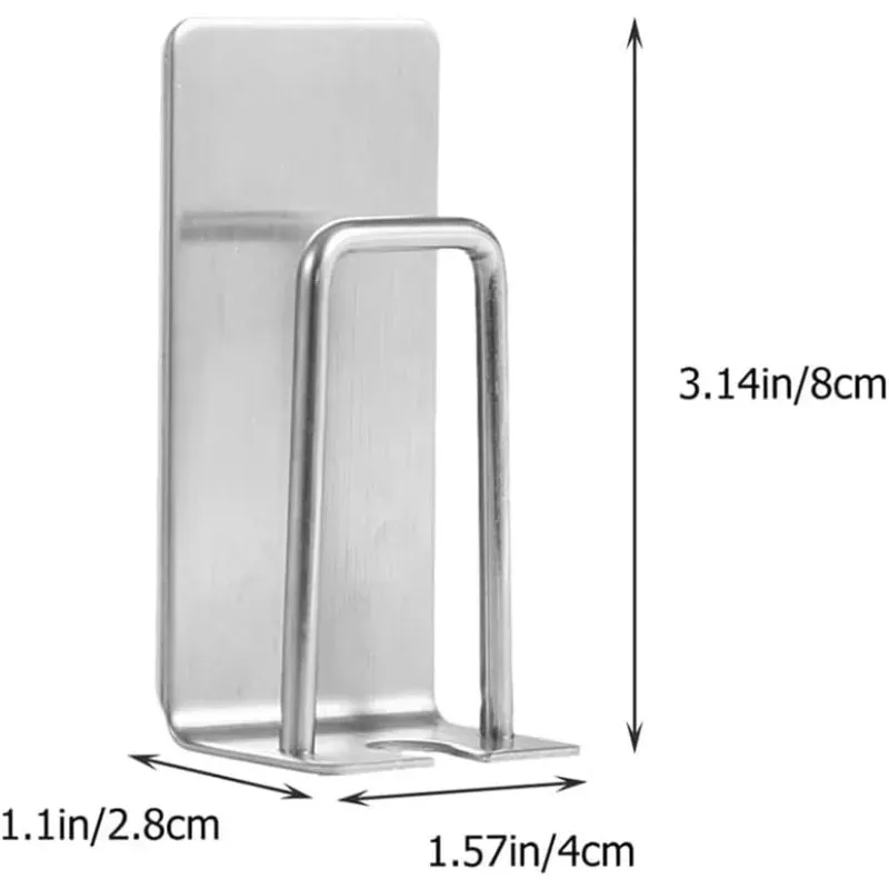 Support mural pour brosses à dents en acier inoxydable, lot de 1 ou 2 pièces 6