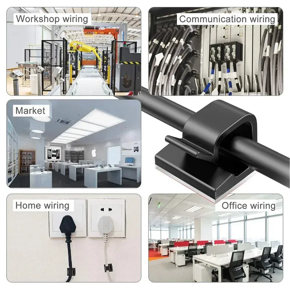Clips auto-adhésifs de gestion de câbles pour automobile – Guide-fils de câblage WINDER 3
