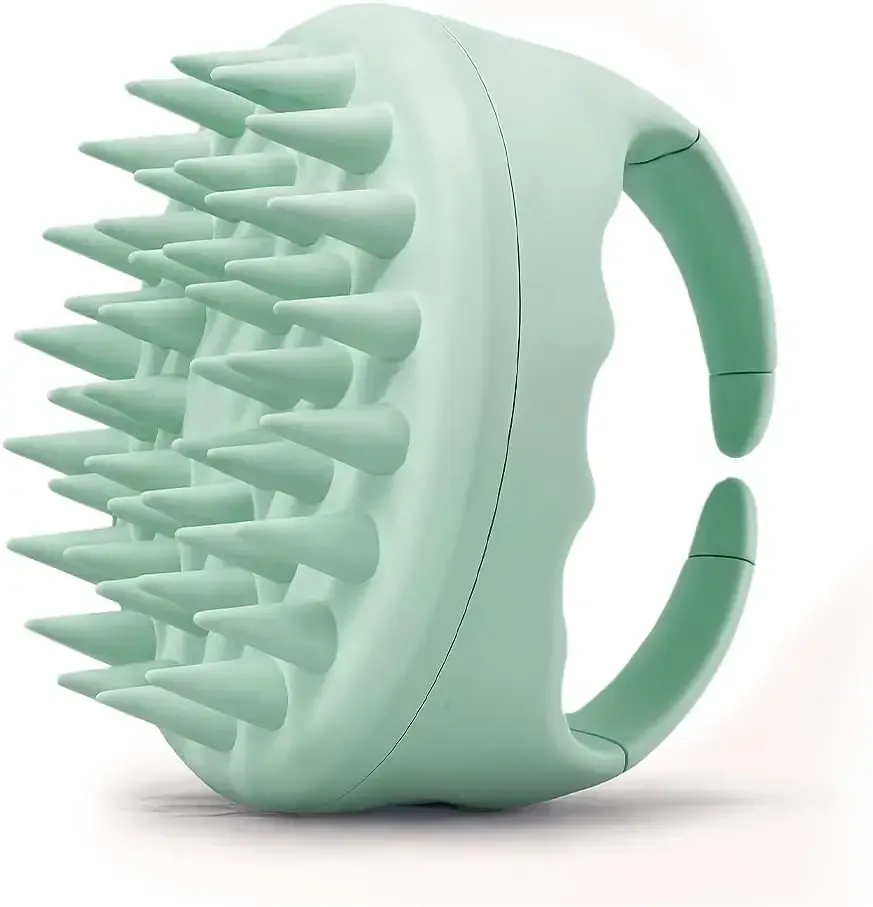 Brosse de massage du cuir chevelu pour shampoing, exfoliant capillaire pour éliminer les pellicules et favoriser la pousse des cheveux, brosse exfoliante pour cuir chevelu humide ou sec 8