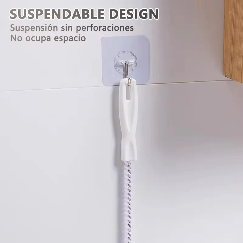 Brosse de vidange flexible pour tuyaux et évacuations, idéale pour cuisine et salle de bains 6