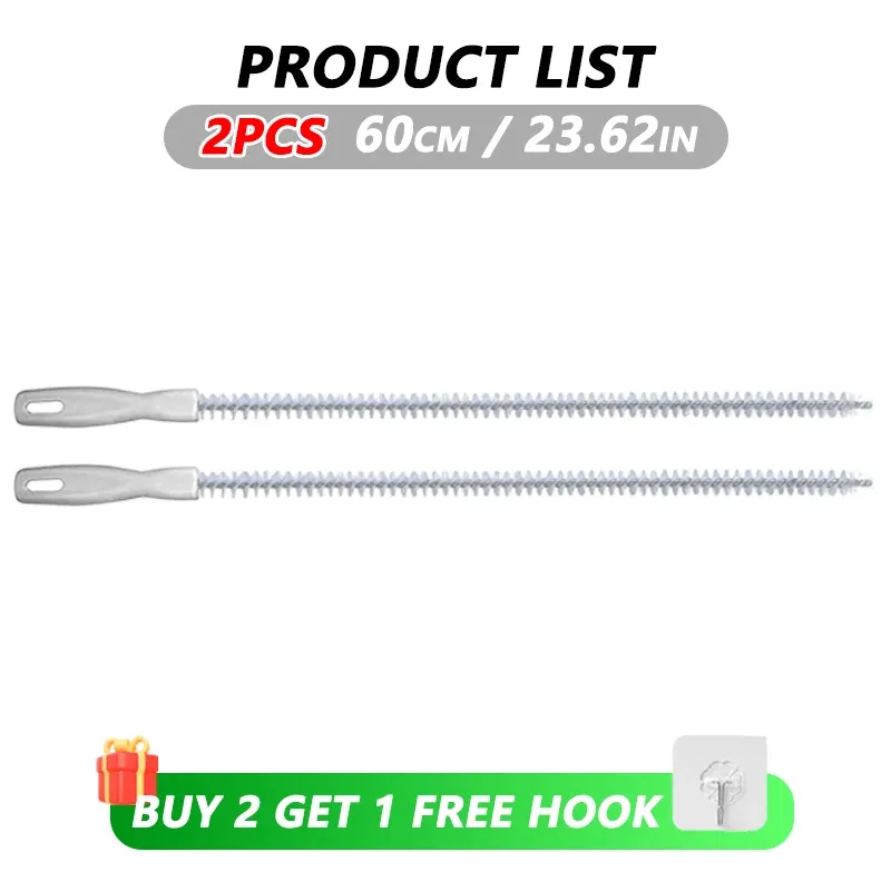 Brosse de vidange flexible pour tuyaux et évacuations, idéale pour cuisine et salle de bains 8