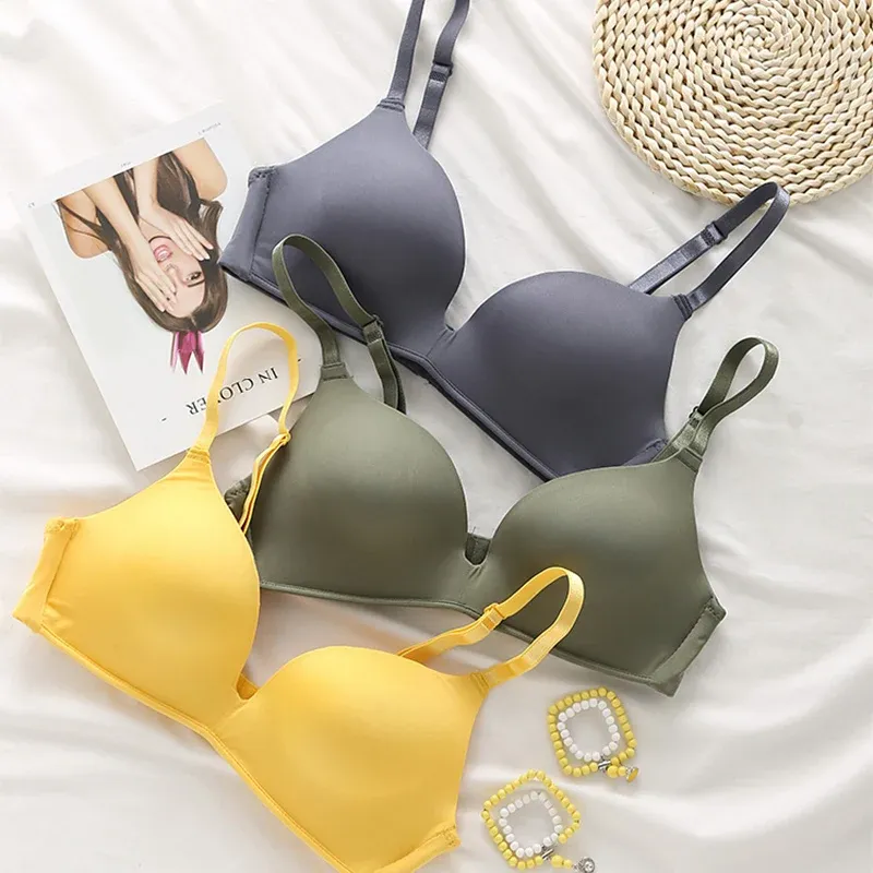 Soutien-gorge sans couture sans armatures push-up pour femme, respirant et ultra-fin, disponible en 10 coloris 2