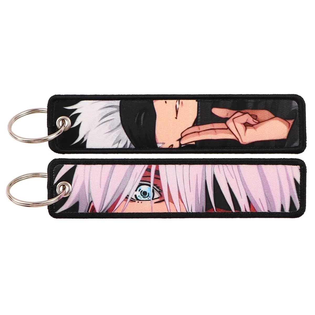 Porte-clés brodé Gojo Satoru, style manga et anime, pour moto et voiture 75
