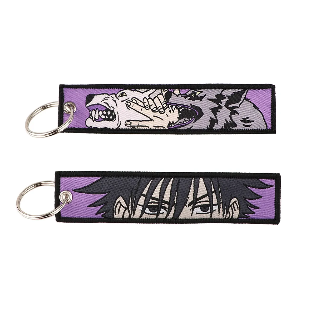 Porte-clés brodé Gojo Satoru, style manga et anime, pour moto et voiture 77