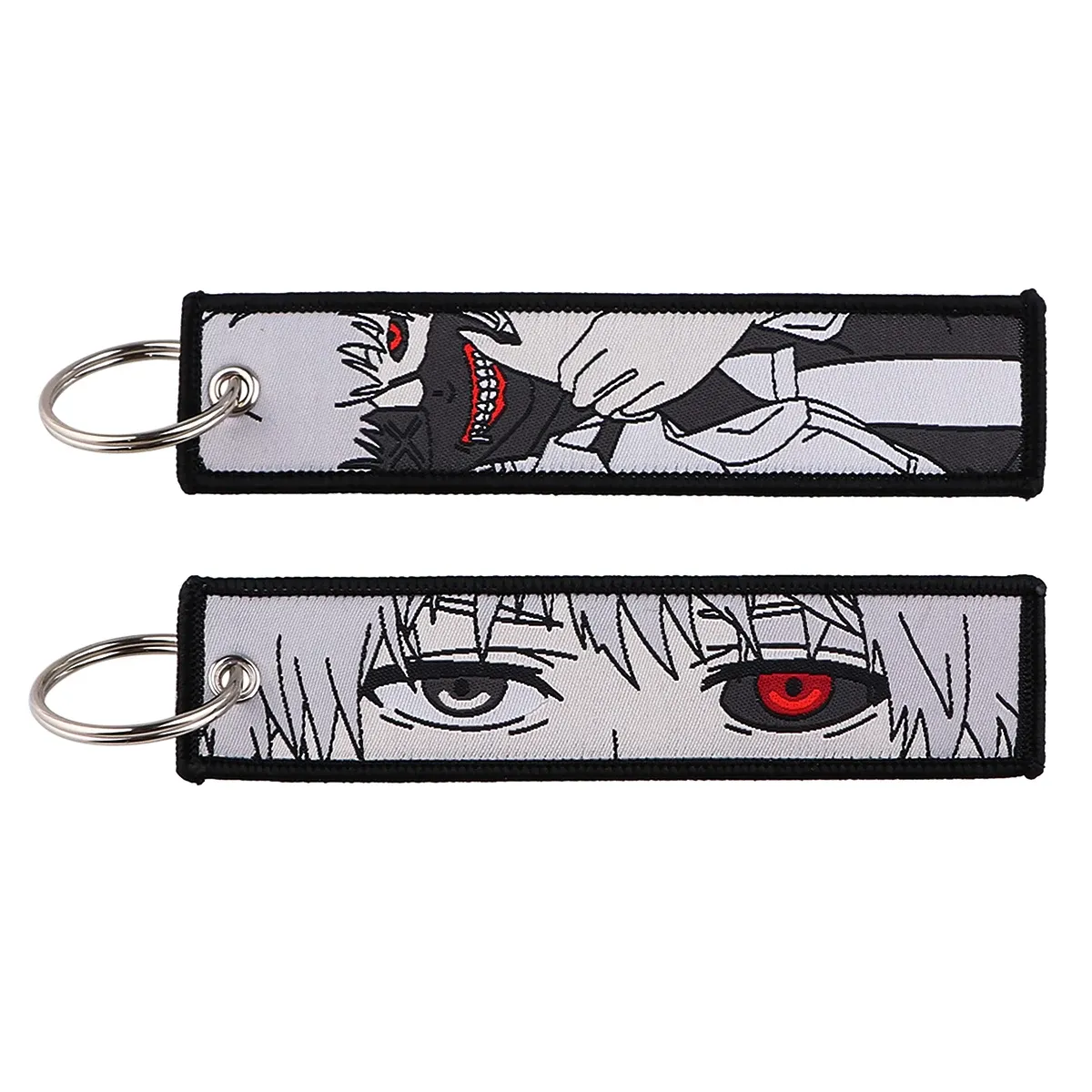 Porte-clés brodé Gojo Satoru, style manga et anime, pour moto et voiture 27