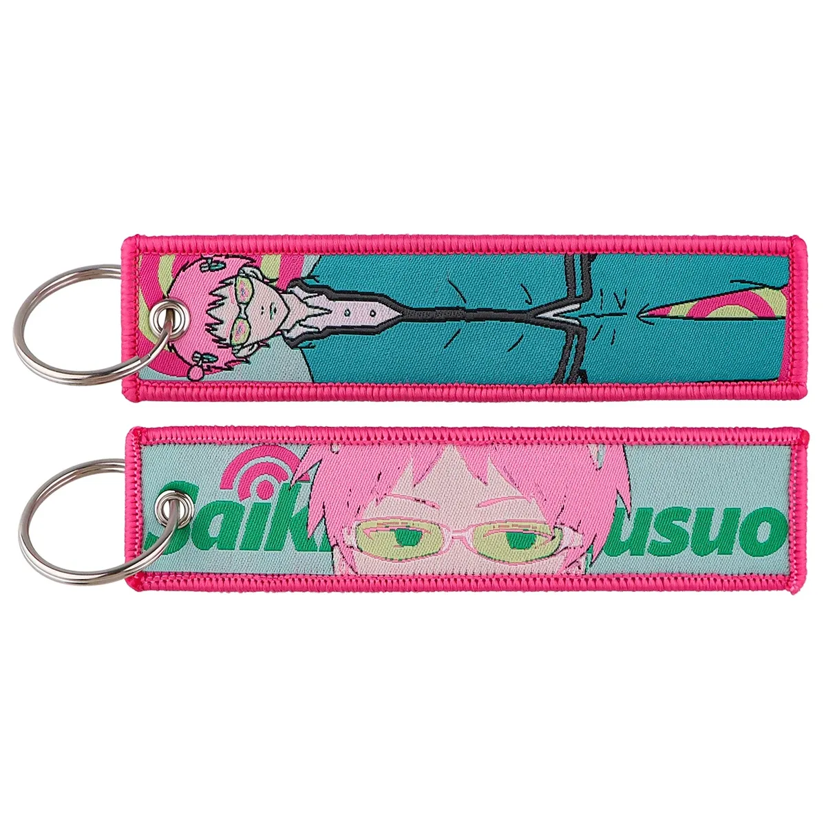 Porte-clés brodé Gojo Satoru, style manga et anime, pour moto et voiture 17