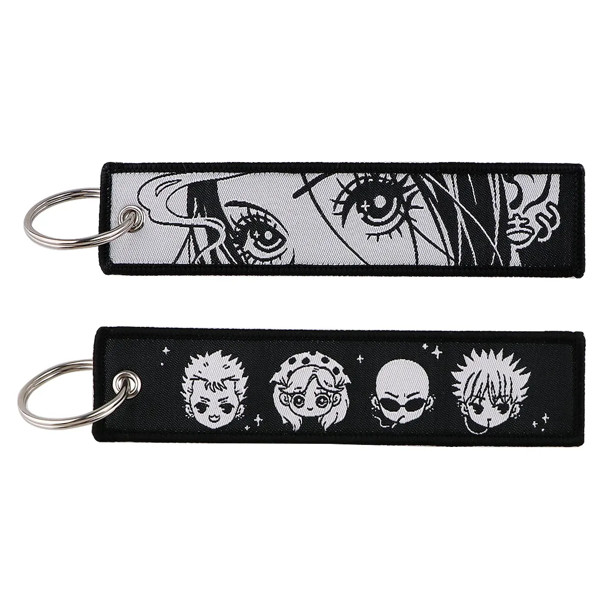Porte-clés brodé Gojo Satoru, style manga et anime, pour moto et voiture 21