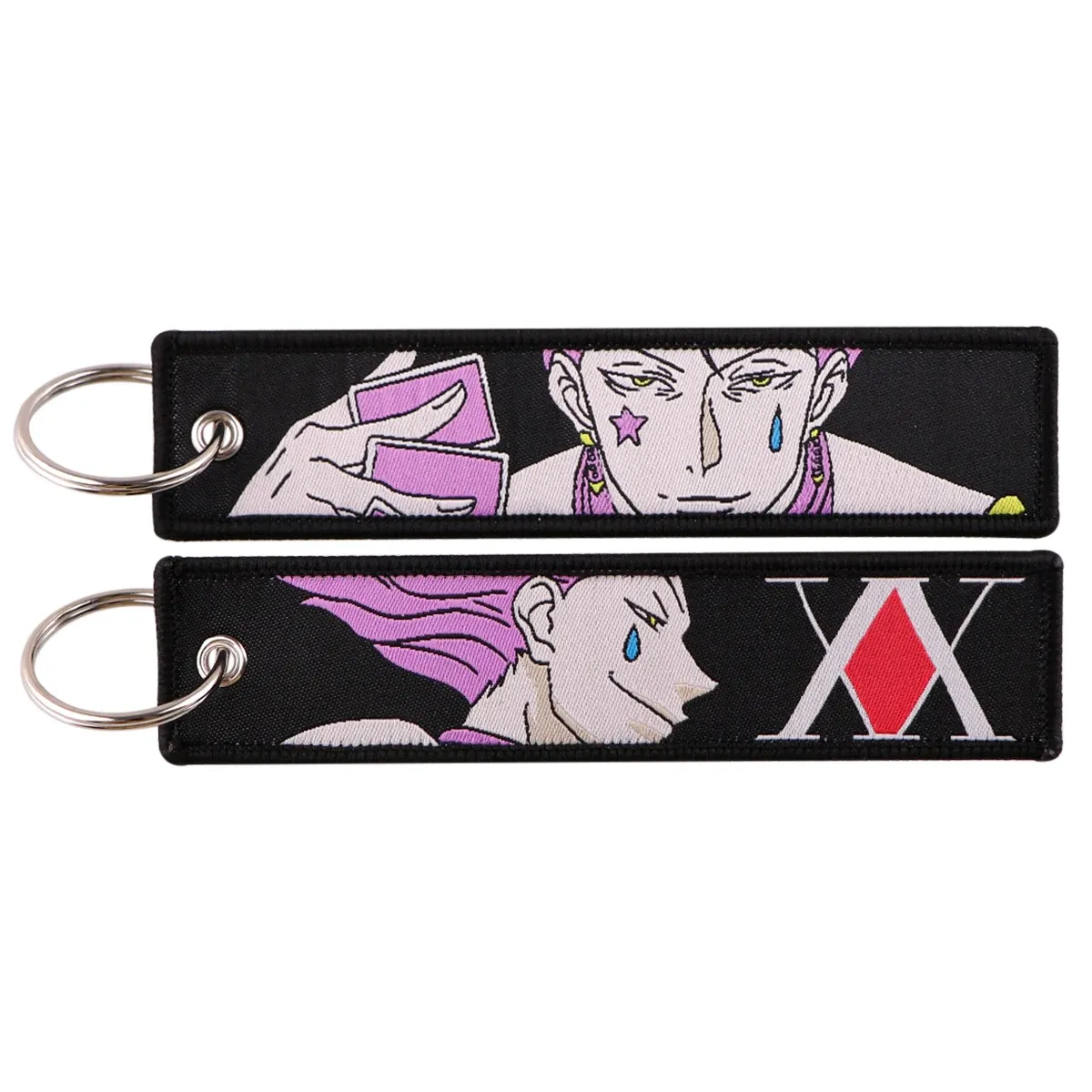 Porte-clés brodé Gojo Satoru, style manga et anime, pour moto et voiture 11