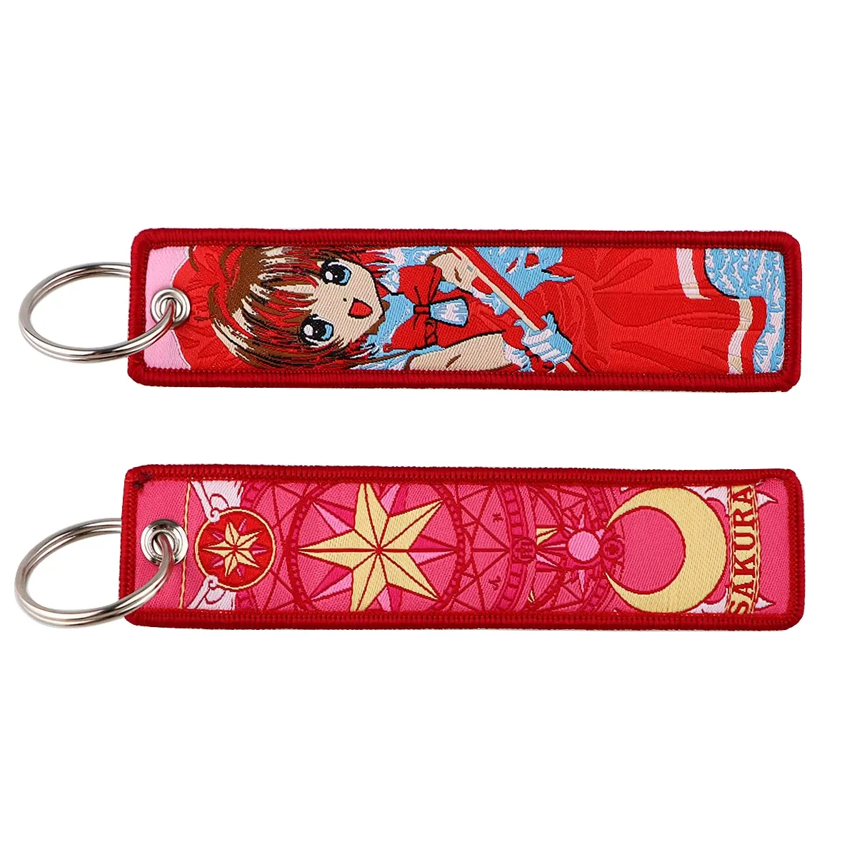 Porte-clés brodé Gojo Satoru, style manga et anime, pour moto et voiture 7