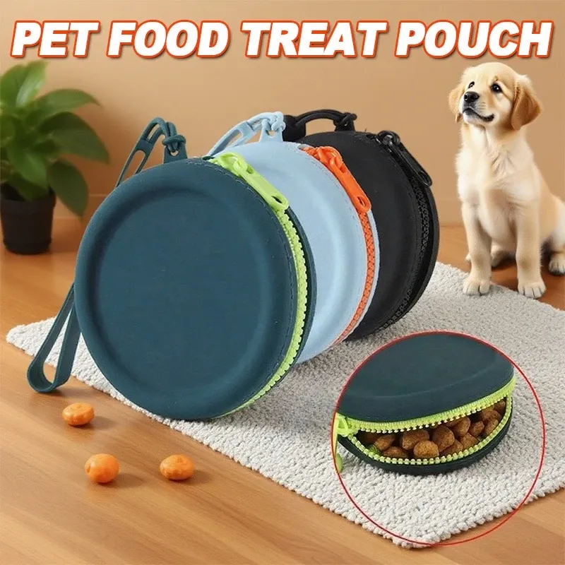Sac de dressage en silicone pour chien, étanche, pour friandises et croquettes - Image 1