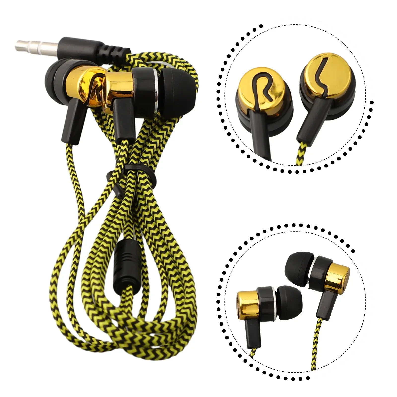 Écouteurs filaires intra-auriculaires stéréo à basses renforcées, réduction de bruit, connecteur jack 3,5 mm