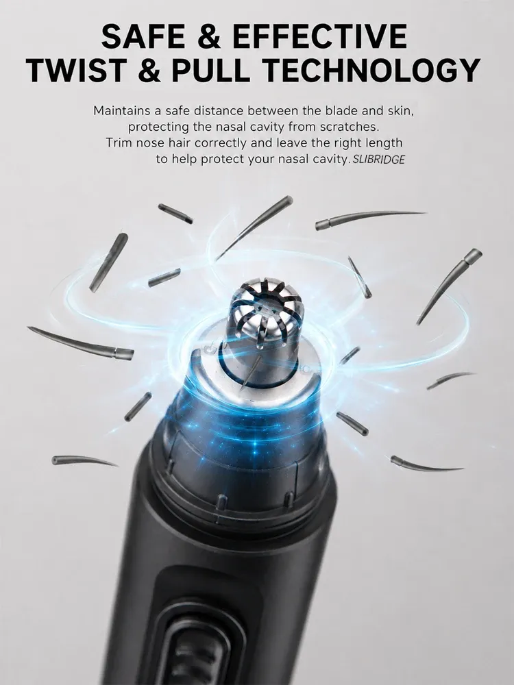 Tondeuse électrique pour le nez et les oreilles, rechargeable par USB-C, tête en acier inoxydable, mixte 4