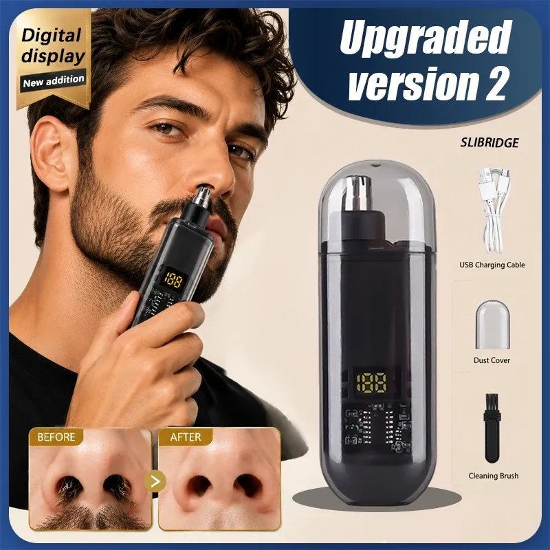 Tondeuse électrique pour le nez et les oreilles, rechargeable par USB-C, tête en acier inoxydable, mixte 9