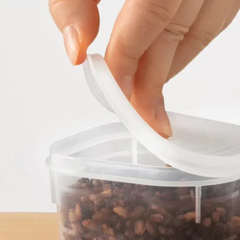 Boîte de rangement pour réfrigérateur à 6 compartiments avec couvercle 4