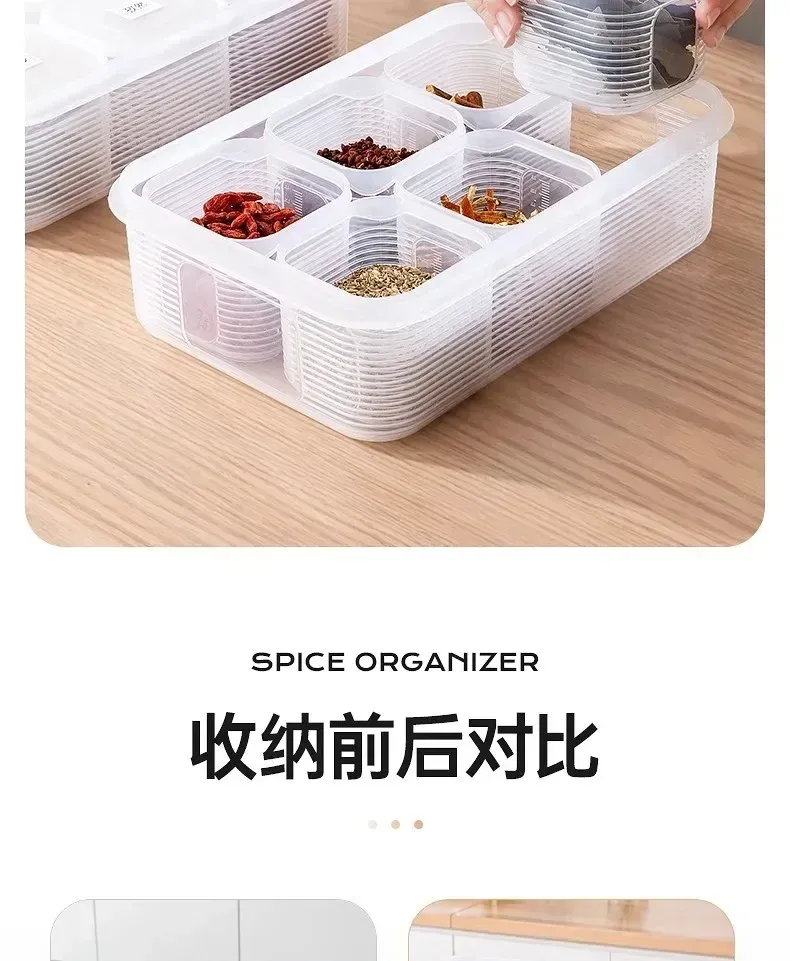 Organisation des aliments dans la boîte de rangement